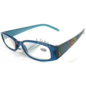 Berkeley Čtecí dioptrické brýle +3,5 modré s kytkama CB02 1 kus ER4130