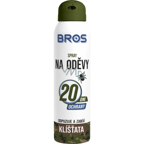 Bros Repelent proti klíšťatům na oděvy odpuzuje a zabíjí sprej 90 ml