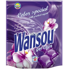 Wansou Color Special koncentrované gelové prací kapsle na barevné prádlo 25 kusů