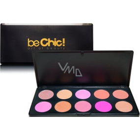 Be Chic! Charming Blush kosmetická paleta 10 tvářenek