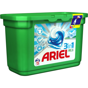 Ariel 3v1 Alpine gelové kapsle na praní prádla chrání a oživuje barvy 15 kusů