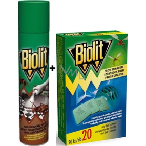 Biolit P Proti lezoucímu hmyzu s desinfekční přísadou 400 ml + Biolit polštářky do elektrického odpuzovače komárů náplň 20 kusů
