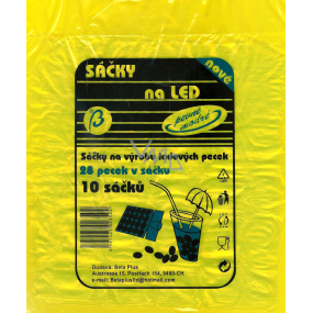 Beta Sáčky na ledové kostky čiré 18 x 38 cm 280 pecek 10 sáčků
