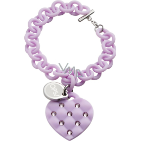Ops! Objects Matelassé Crystal Bracelet náramek OPSBR-233 světle šeříková