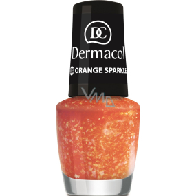 Dermacol Nail Polish with Effect lak na nehty s efektem 04 Orange Sparkle 5 ml