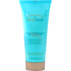 SeeSee Dea Sea Minerals Facial Foaming Scrub s minerály z Mrtvého moře pleťový pěnový peeling pro všechny typy pleti 200 ml