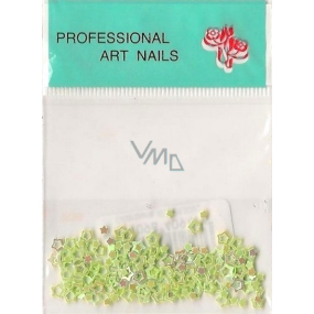 Professional Art Nails ozdoby na nehty hvězdičky zelené 1 balení