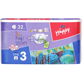 Bella Happy 3 Midi 5-9 kg plenkové kalhotky 32 kusů