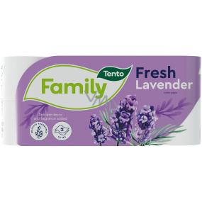 Tento Family Fresh Lavender parfémovaný toaletní papír 2 vrstvý 150 útržků 8 kusů