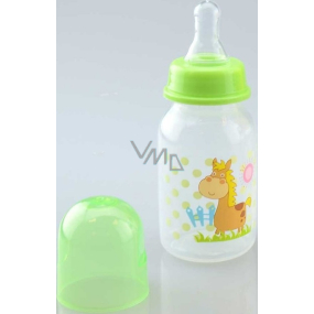 First Steps Feeding Bottle 0+ kojenecká láhev se silikonovou savičkou Koník 150 ml