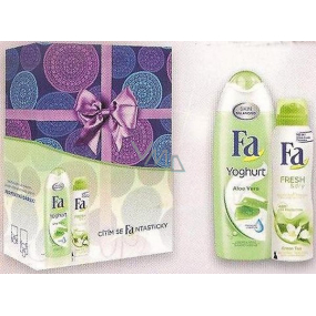 Fa Yoghurt Aloe Vera sprchový gel 250 ml + Fa Fresh & Dry Green Tea deodorant sprej pro ženy 150 ml, kosmetická sada