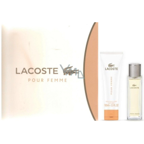 Lacoste pour Femme parfémovaná voda pro ženy 50 ml + tělové mléko 100 ml, dárková sada
