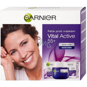 Garnier Essentials Vital Active 55+ denní krém proti vráskám 50 ml + Essentials Vital Active 55+ noční krém proti vráskám 50 ml, kosmetická sada