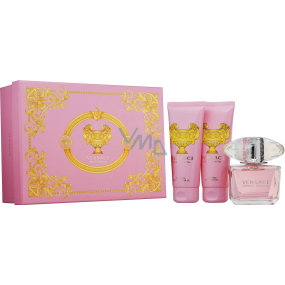 Versace Bright Crystal toaletní voda pro ženy 50 ml + tělové mléko 50 ml + sprchový gel 50 ml, dárková sada