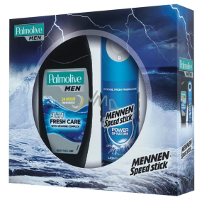 Palmolive Men 3in1 Fresh Care sprchový gel 250 ml + Mennen Speed Stick Power of Nature deodorant sprej 150 ml, kosmetická sada