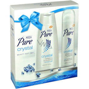 Rica Pure Crystal sprchový gel 200 ml + deodorant sprej pro ženy 150 ml, kosmetická sada