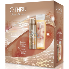 C-Thru Pure Illusion deodorant sprej pro ženy 150 ml + sprchový gel 250 ml, kosmetická sada