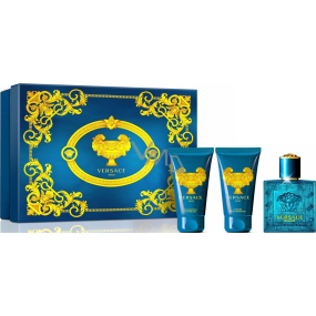 Versace Eros pour Homme toaletní voda 50 ml + sprchový gel 50 ml + balzám po holení 50 ml, dárková sada