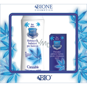 Bione Cosmetics for Men Q10 pleťový krém proti vráskám 40 ml + krémový balzám po holení 200 ml, kosmetická sada