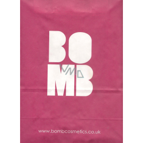 Bomb Cosmetics papírová taška velká růžová 34 x 25,5 x 12 cm