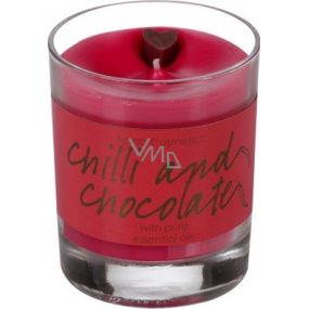 Bomb Cosmetics Chilli a čokoláda - Chilli and Chocolate Glass Candle Vonná přírodní, ručně vyrobena svíčka ve skle hoří až 35 hodin