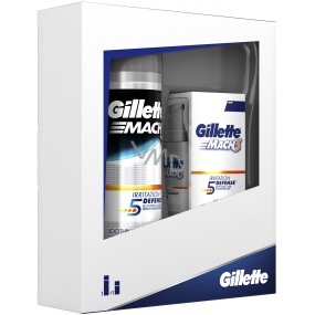 Gillette Series Irritation 5 Defense gel na holení 200 ml + Mach3 Irritation 5 Defense hydratační balzám po holení 50 ml, kosmetická sada pro muže