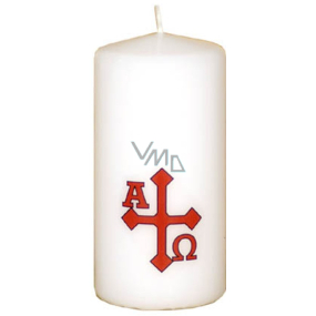 Lima Kostelní svíčka bílá s motivem válec 1045 50 x 100 mm 1 kus
