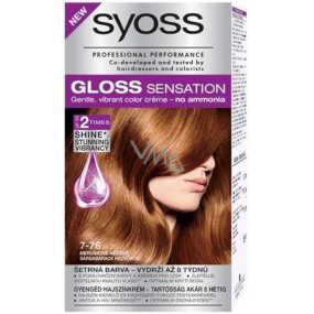 Syoss Gloss Sensation Šetrná barva na vlasy bez amoniaku 7-76 Meruňkově měděný 115 ml