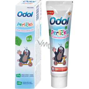 Odol Perlička Krteček nová jemná mátová zubní pasta pro děti od 0 let 50 ml