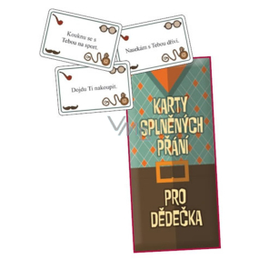 Bohemia Gifts Karty splněných přání pro dědečka 20 kusů karet