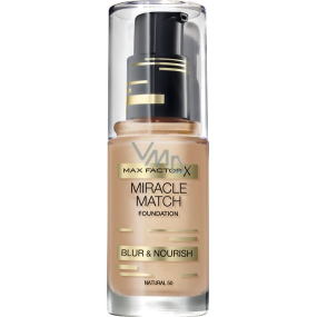 Max Factor Miracle Match Foundation make-up 50 Natural 30 ml