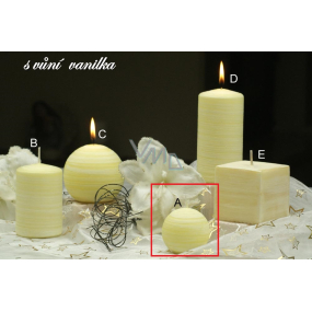 Lima Wellness Vanilka aroma svíčka koule 60 mm 1 kus