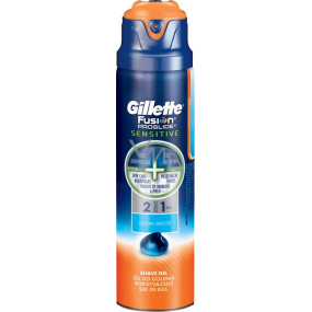 Gillette Fusion ProGlide Sensitive Ocean Breeze 2v1 gel na holení, pro muže 170 ml