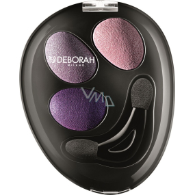 Deborah Milano Trio Hi-Tech Eyeshadow oční stíny 04 Purple Deluxe 4,2 g