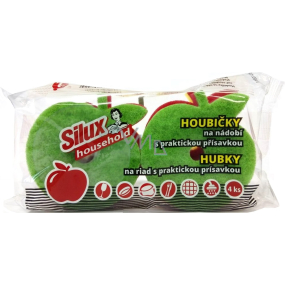 Silux Household Houbička na nádobí s praktickou přísavkou Jablko 4 kusy