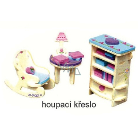 Mini Dream Home Dřevěné puzzle nábytek snů 04 Houpací křeslo 20 x 15 cm