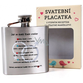 Albi Svatební Placatka Pro novomanžele z nerezové oceli 110 ml