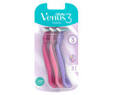 Gillette Venus 3 Colors pohotové holítko s lubrikačním páskem 3 barvy, 3 kusy pro ženy