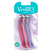 Gillette Venus 3 Colors pohotové holítko s lubrikačním páskem 3 barvy, 3 kusy pro ženy