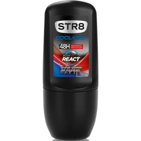 Str8 Cool + Dry Body React 48h kuličkový antiperspirant deodorant roll-on pro muže 50 ml