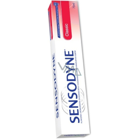 Sensodyne Classic zubní pasta výrazně sníží bolestivost na chladové, tepelné, dotykové a osmotické podněty 75 ml