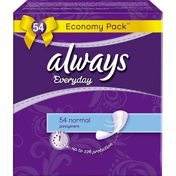 Always Everyday Normal slipové intimní vložky 54 kusů