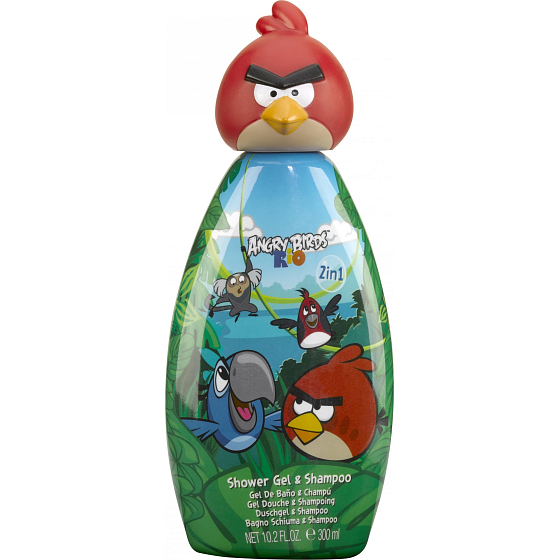 Angry Birds Red Bird Rio 2v1 sprchový gel a šampon pro děti 300 ml
