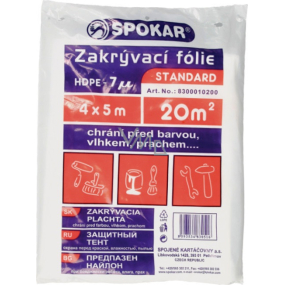 Spokar Standard Zakrývací folie HDPE, 7 µ, 20 m?, 4 × 5 m