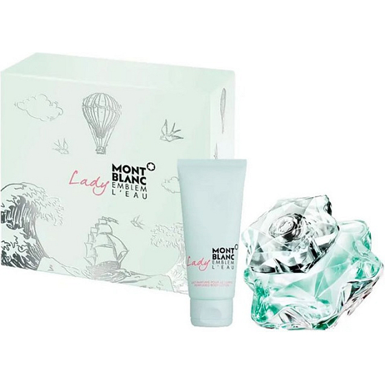 Montblanc Lady Emblem L Eau toaletní voda pro ženy 50 ml + tělové mléko 100 ml, dárková sada pro ženy