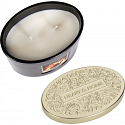 Heart & Home Teplo rodinného krbu Sojová vonná svíčka elipsa 2 knoty hoří až 40 hodin 230 g