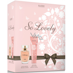 Elode So Lovely parfémovaná voda pro ženy 100 ml + tělové mléko 200 ml, dárková sada pro ženy