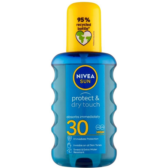 Nivea Sun Protect & Dry Touch OF30 neviditelný sprej na opalování 200 ml