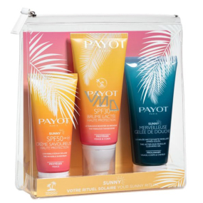 Payot Sunny Week-End SPF50 ochranný krém na obličej a tělo 50 ml + SPF30 ochranné mléko na obličej a tělo 100 ml + sprchový gel po opalování 100 ml, kosmetická sada