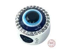 Charm Sterlingové stříbro 925 Řecké modré oko, ochranný amulet, korálek na náramek symbol symbol
